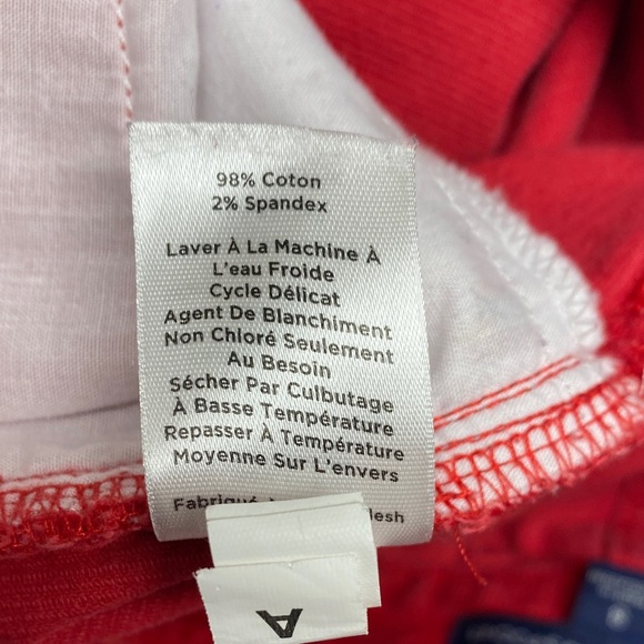 Talbots Corduroy Pants Simply Flattering 5-Pocket Straight Leg Red Size 8 - Picture 7 of 10